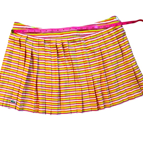 Lacoste - Preppy Stripe Pleated Skirt size 46 - Picture 3 of 5
